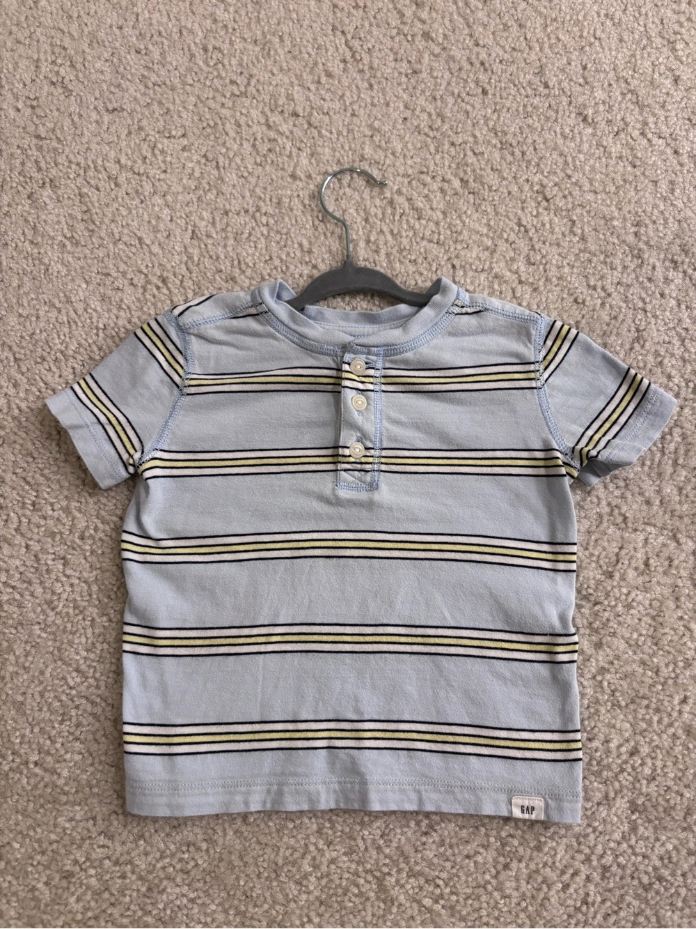 Baby GAP 2T Boys' Light Blue Striped Tee